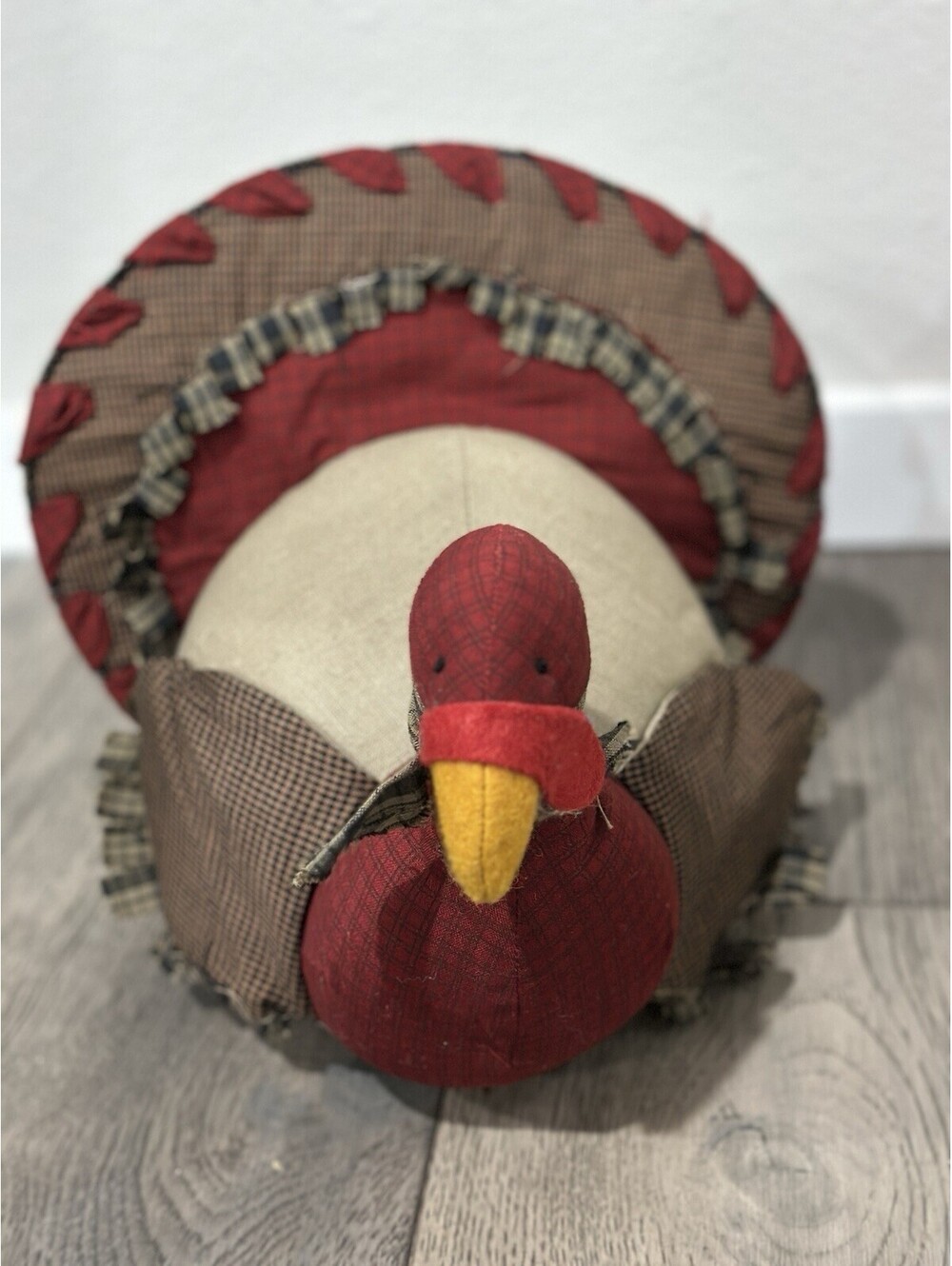 Authentic Vintage Hallmark "Tobias Turkey" Stuffed Table Centerpiece Decoration